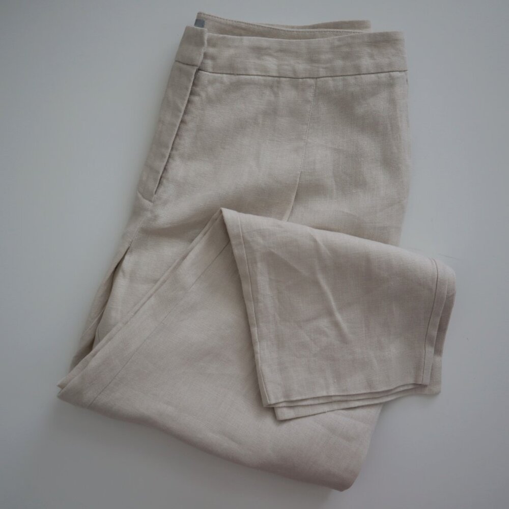 Pure Collection Tapered Linen Trousers | 10